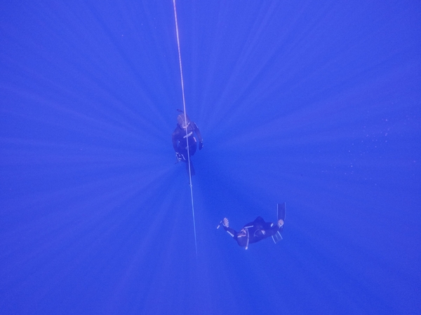 Apnea in barca a vela