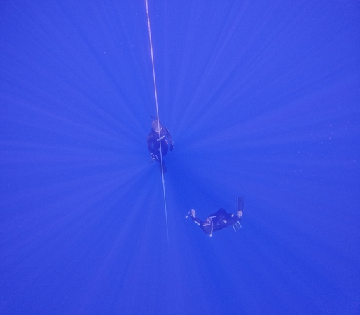 Apnea in barca a vela