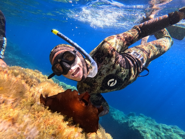 Apnea in barca a vela