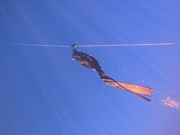 Apnea in barca a vela