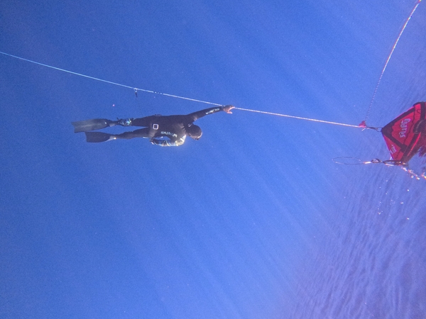 Apnea in barca a vela